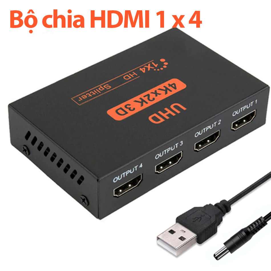Bộ chia HDMI 1 ra 4 Splitter 4K 2K