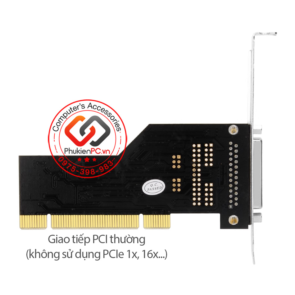 Card chuyển đổi PCI sang LPT DB25 Parallel hỗ trợ Win XP, 7, 10, 11 chip ASIX MCS9865