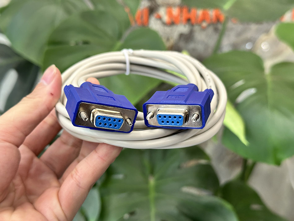 Cáp COM DB9 RS232C Cái-Cái nối chéo 2-3 (Null modem 2-3 Cross) dài 1.5M