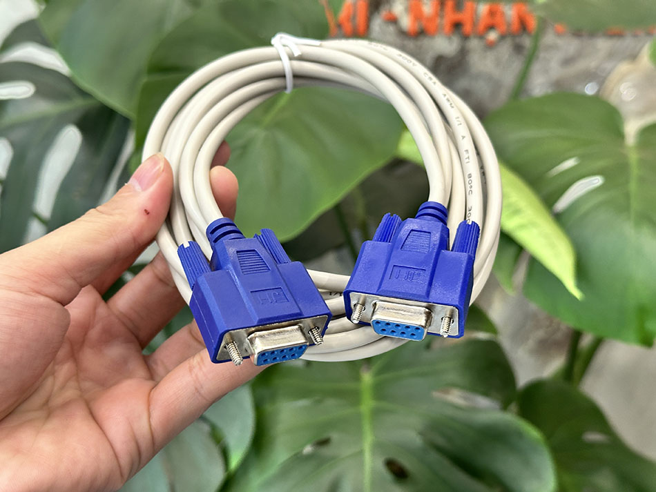 Cáp COM DB9 RS232C Cái-Cái nối chéo 2-3 (Null modem 2-3 Cross) dài 1.5M