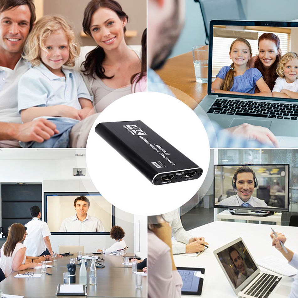 Box HDMI Capture to USB 3.0 có Mic, HDMI IN OUT ghi hình, live stream camera, siêu âm, nội soi y tế