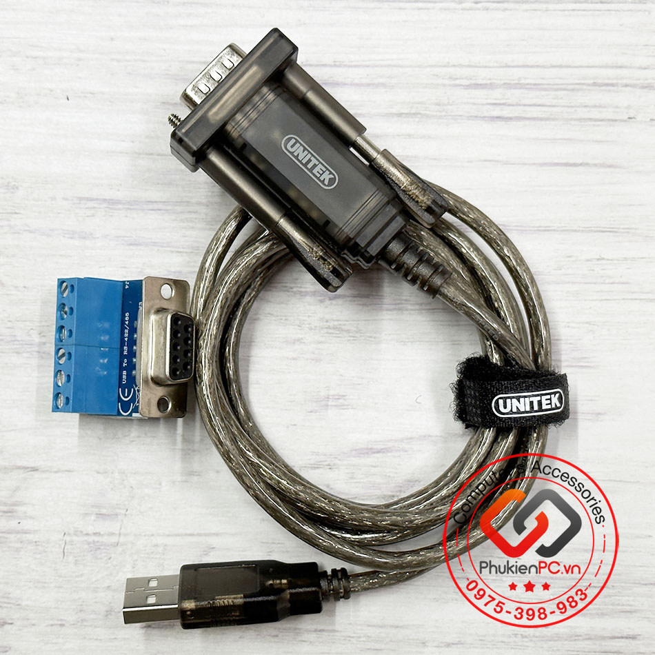 Cáp USB to RS422 RS485 Unitek Y-1082A chip FT232 có đèn LED