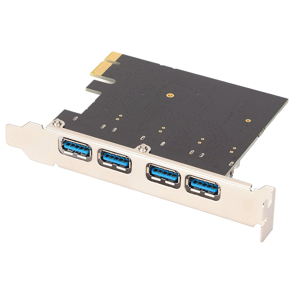 Card PCIe x1 to 4 USB 3.0 chipset VL805 không cần nguồn phụ cho PC, máy tính đồng bộ
