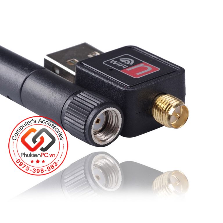 Dbi Computer Cable USB thu Wifi 150Mb anten rời 2Dbi cho máy tính bàn PC, Laptop