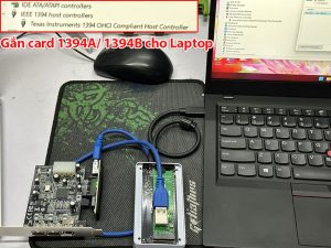 Giải pháp gắn thêm Card PCI-E 1394 LAN RS232 cho Laptop, Macbook Thunderbolt 3, 4