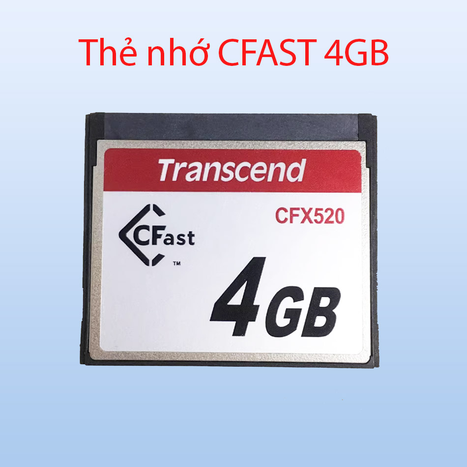 Thẻ nhớ CFAST Transcend CFX520 4GB cho máy công nghiệp, servo