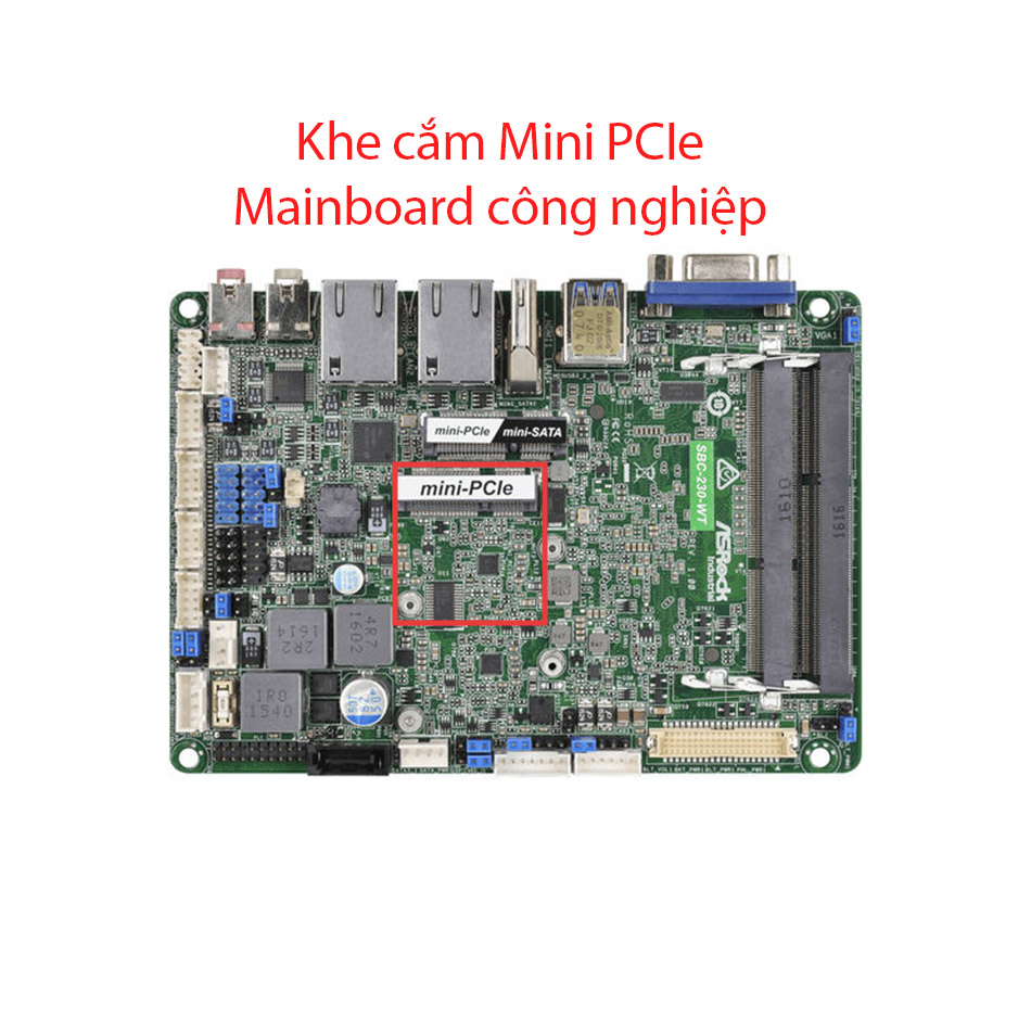 Adapter Mini PCIe to 2 SATA III 6G lắp đặt thêm ổ cứng HDD SSD