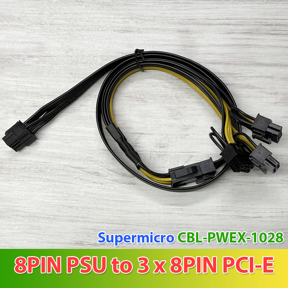 Dây nguồn Supermicro CBL-PWEX-1028, 8PIN PSU to 3 PCIe 8PIN VGA