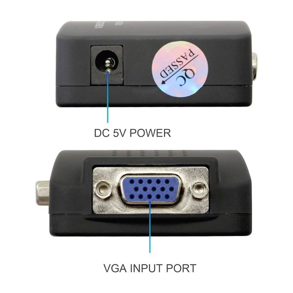 Adattatore S-video Rca A Vga Adattatore Da S-Video Audio RCA A VGA 15 Pin - Connettore #p408 Per Collegare Vecchi Dispositivi A Monitor VGA Adattatore S-Video RCA VGA - Foto 7