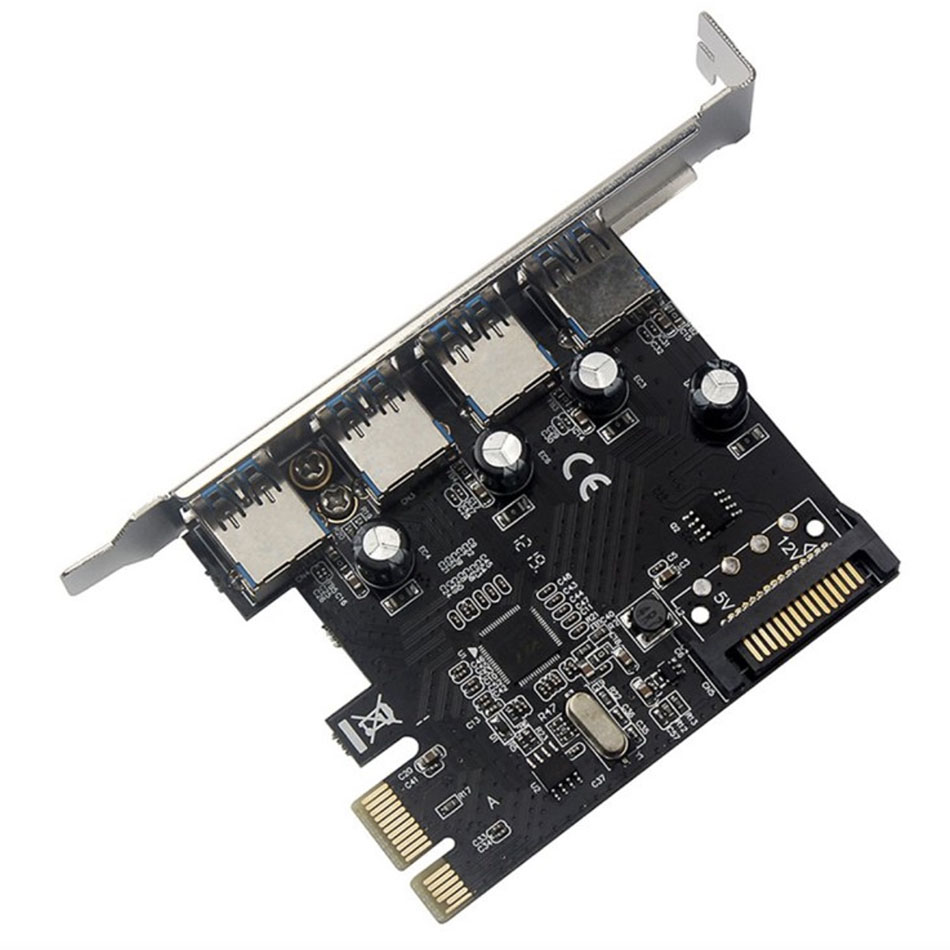 Card chuyển đổi PCI-e to 4 USB 3.0 hỗ trợ Win XP, 7, 10, 11