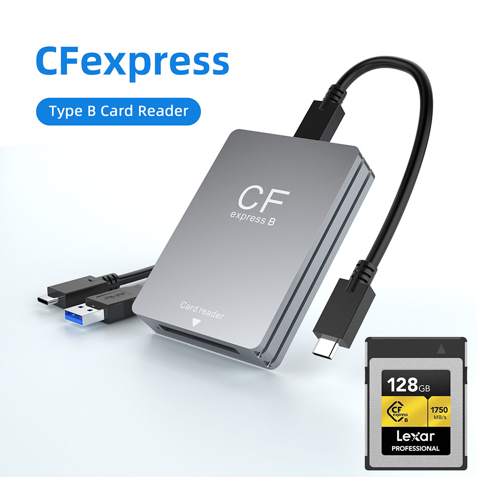 Đầu đọc thẻ nhớ CF Express Type B tốc độ 10Gb kèm 2 cáp A-C, C-C