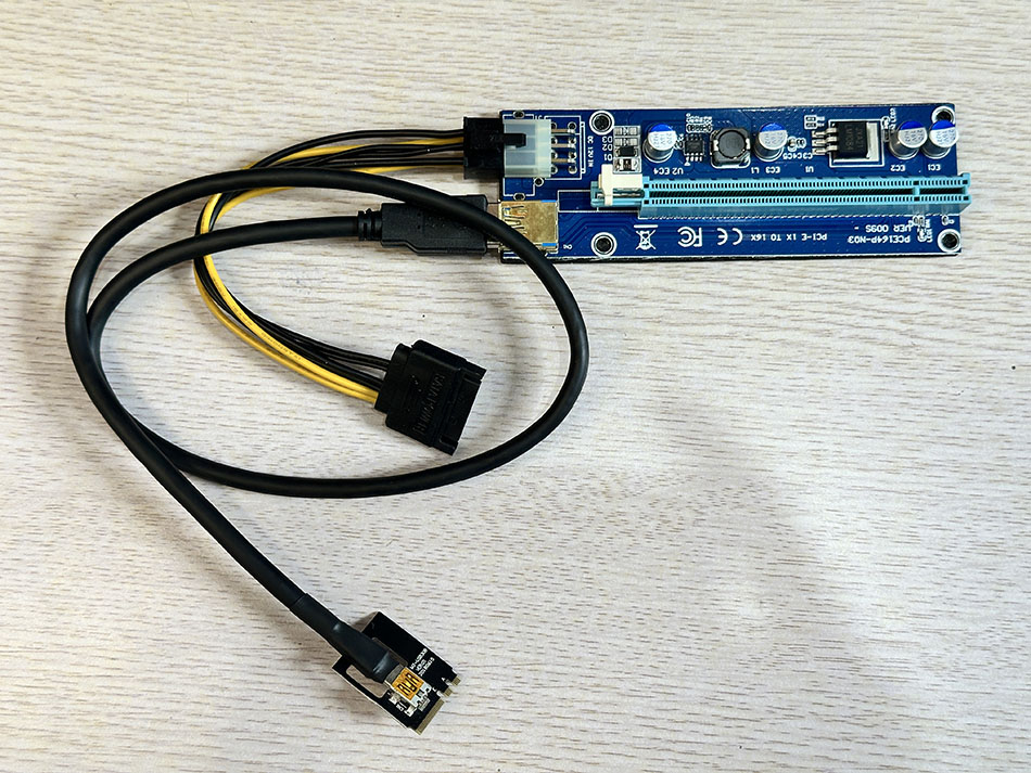 Riser M.2 Wifi A E Key to PCIE 16x lắp thêm card PCIE cho Laptop, PC, máy tính công nghiệp