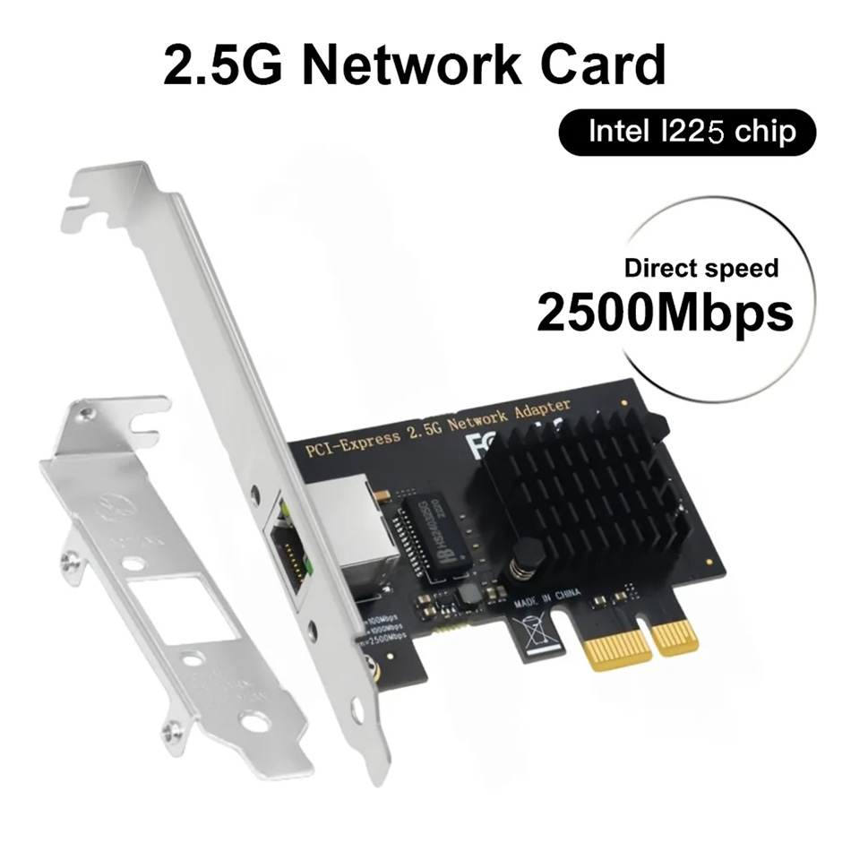 Card mạng PCIe 1x to LAN Ethernet 2.5G chip Intel i225