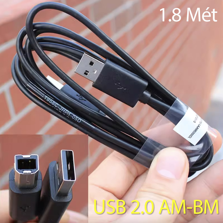 Dây cáp USB 2.0 AM-BM dài 1.8M chất lượng cao