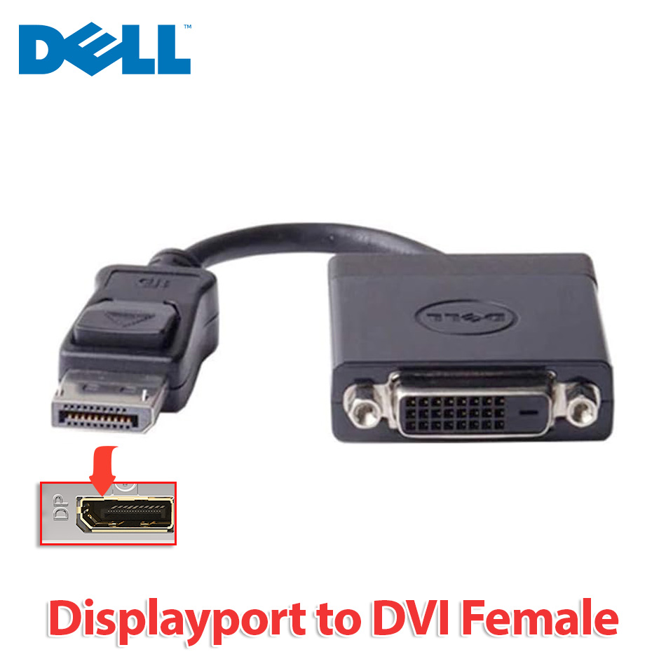 Adapter chuyển đổi Displayport sang DVI Female thương hiệu DELL độ phân giải 1920x1200