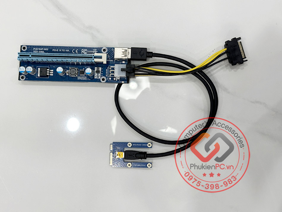 Riser Mini PCIE to PCIE 16x lắp thêm card PCIE cho Laptop máy tính công nghiệp