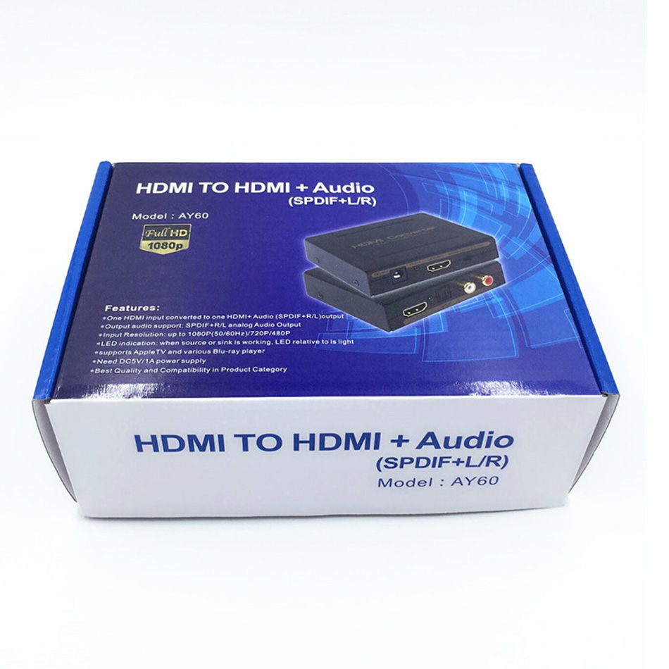 Bộ chuyển đổi HDMI sang HDMI 4K âm thanh Audio R/L 3.5mm, quang Optical
