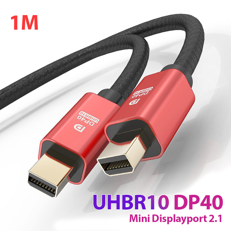 Cáp Mini Displayport to Mini Displayport 2.1 DP40 UHBR10 8K 4K 240hz dài 1M