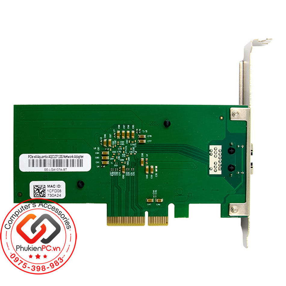 Card mạng có dây PCI-E x4 to LAN tốc độ 10Gbps cho PC, Server