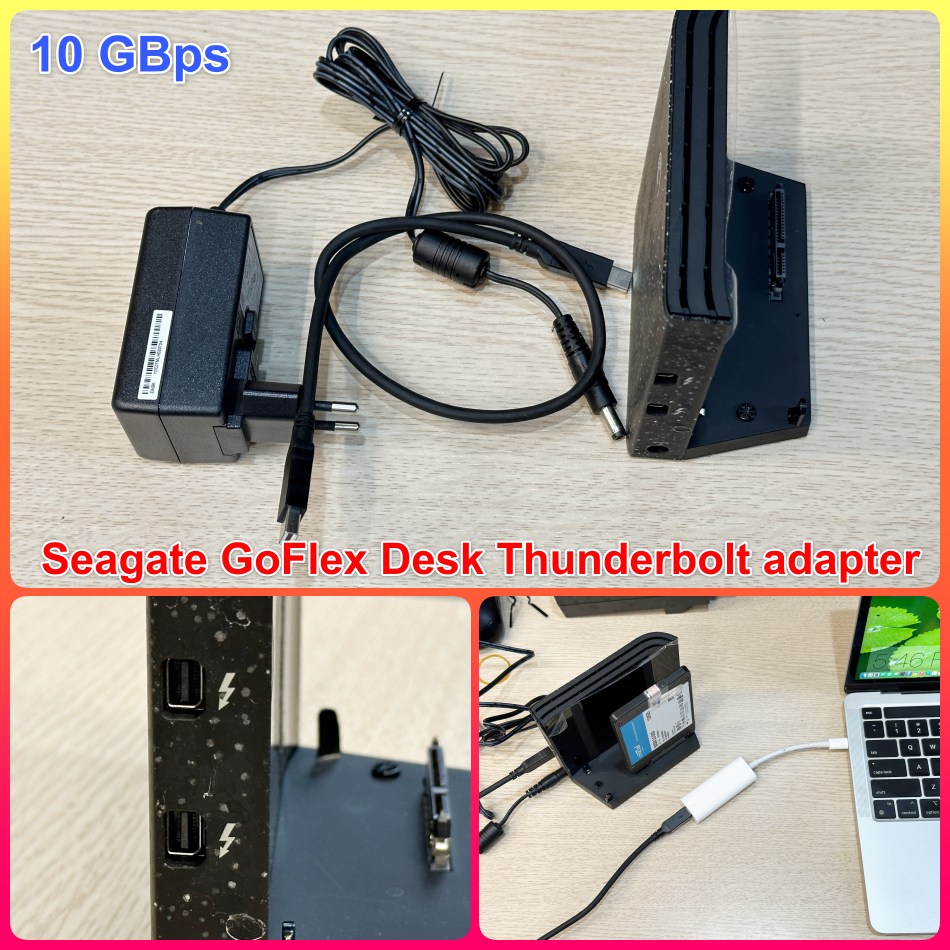 Docking đọc ổ cứng HDD SSD SATA Seagate GoFlex Desk Thunderbolt adapter
