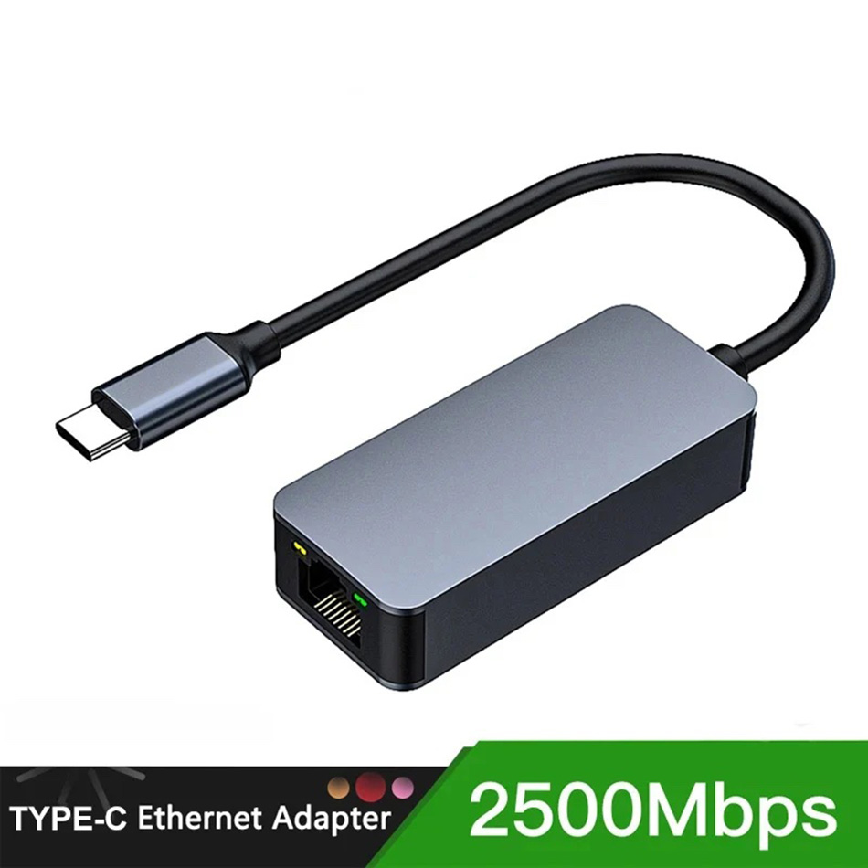 Cáp chuyển đổi USB-C sang LAN Ethernet 2.5G cho Laptop, Macbook, PC, máy tính đồng bộ