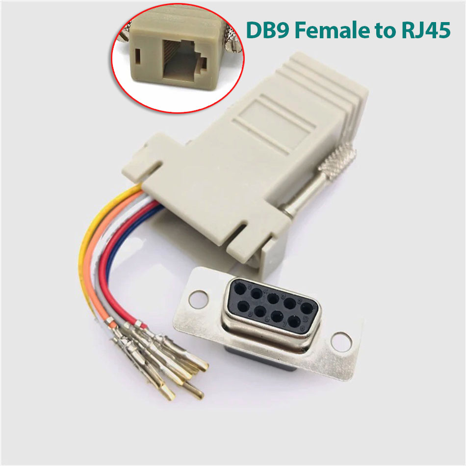 Đầu chuyển đổi DB9 Female to RJ45 Adapter Connector rs232 modular cab-9as-fdte