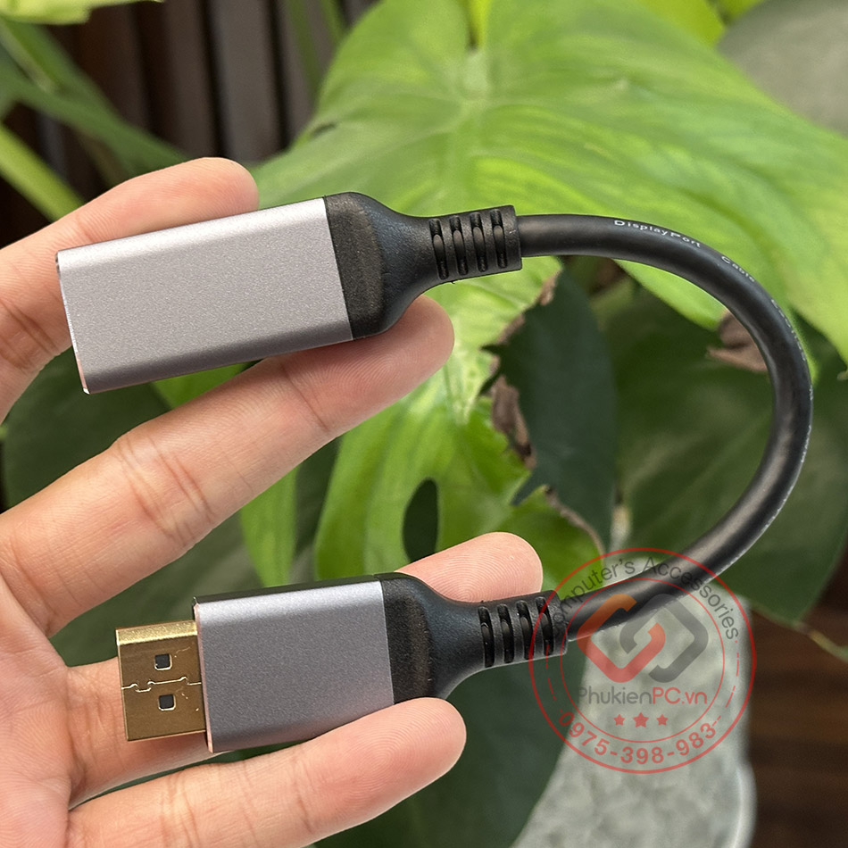 Adapter DisplayPort 1.4 To HDMI 2.1 8K60hz 4K 120hz chuyên dùng nối PC sang màn hình Gaming