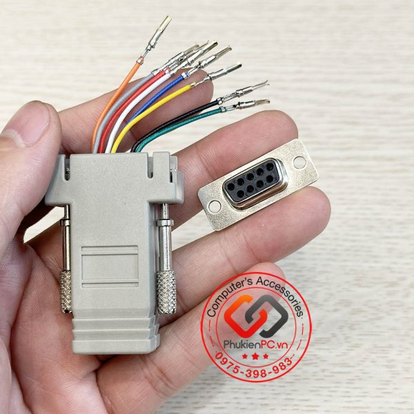 Đầu chuyển đổi DB9 Female to RJ45 Adapter Connector rs232 modular cab ...