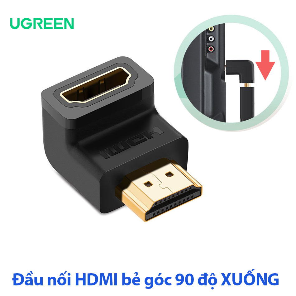 Đầu nối HDMI bẻ góc 90 độ xuống Ugreen 20109