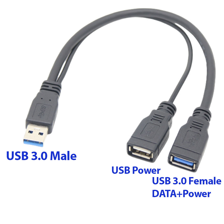 Dây cáp chia USB 3.0 1 ra 2 chữ Y sạc, dữ liệu DATA 5 Gbps