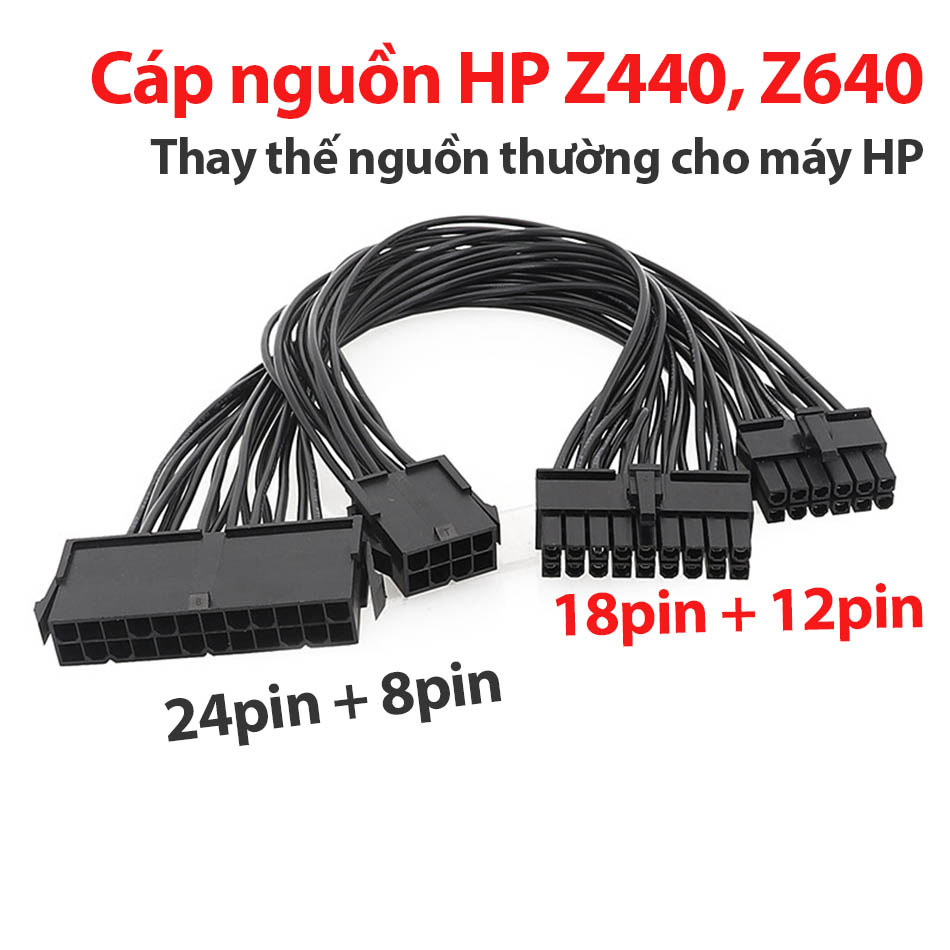 Dây nguồn 24pin sang 18pin 12pin thay thế nguồn cho HP Z440 Z640