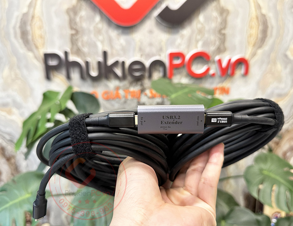 Cáp Type C to Type C dài 5M 10M 15M 20M cho máy ảnh, camera, màn hình 4K, 5K (PD100W, 8K 4K, USB 20Gbps, 5 Gbps)