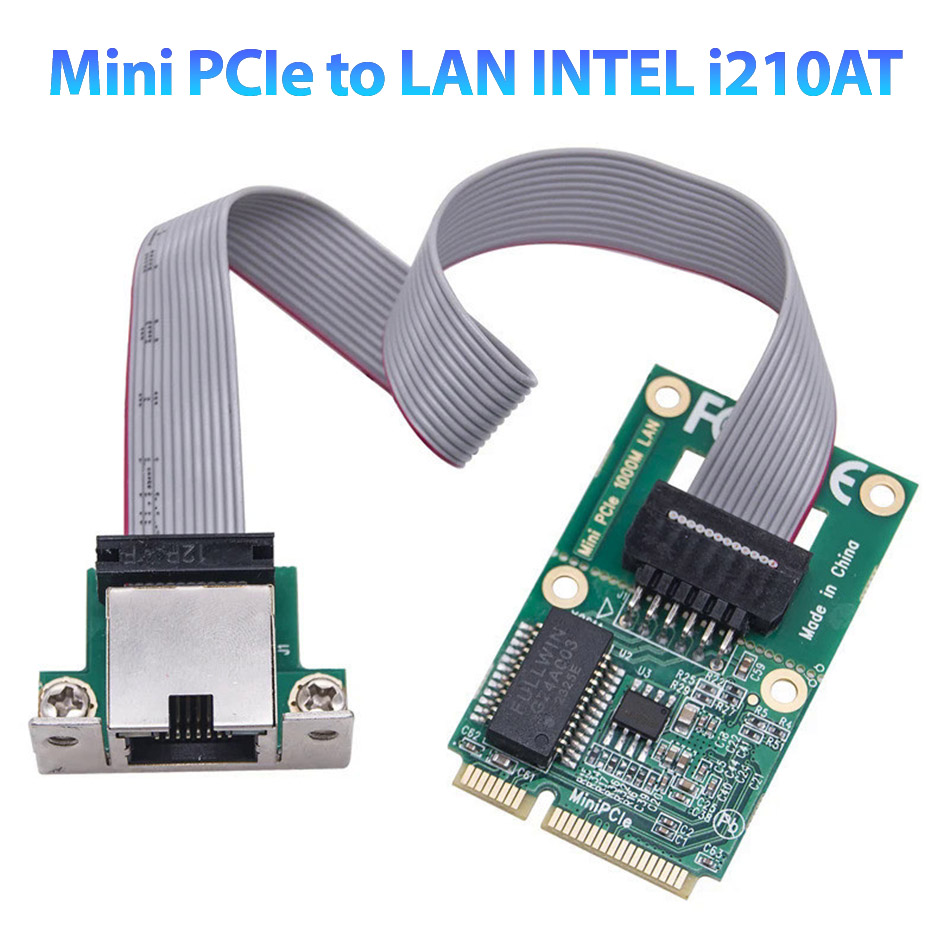 Card mạng Mini PCIe to LAN Gigabit Intel I210AT (1Gbps), RTL8125 (2.5Gbps)