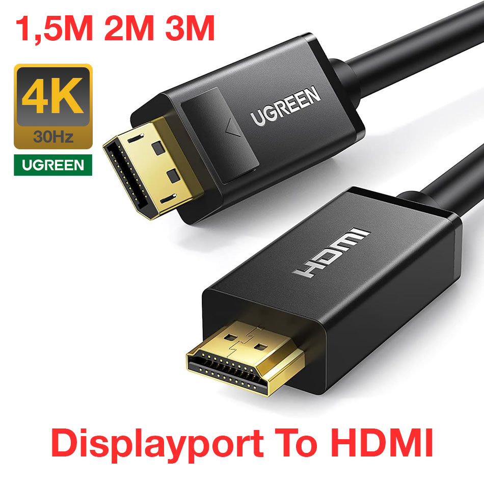 Cáp chuyển đổi Displayport sang HDMI 1.5M 2M 3M hỗ trợ 4K30hz 1080P120hz