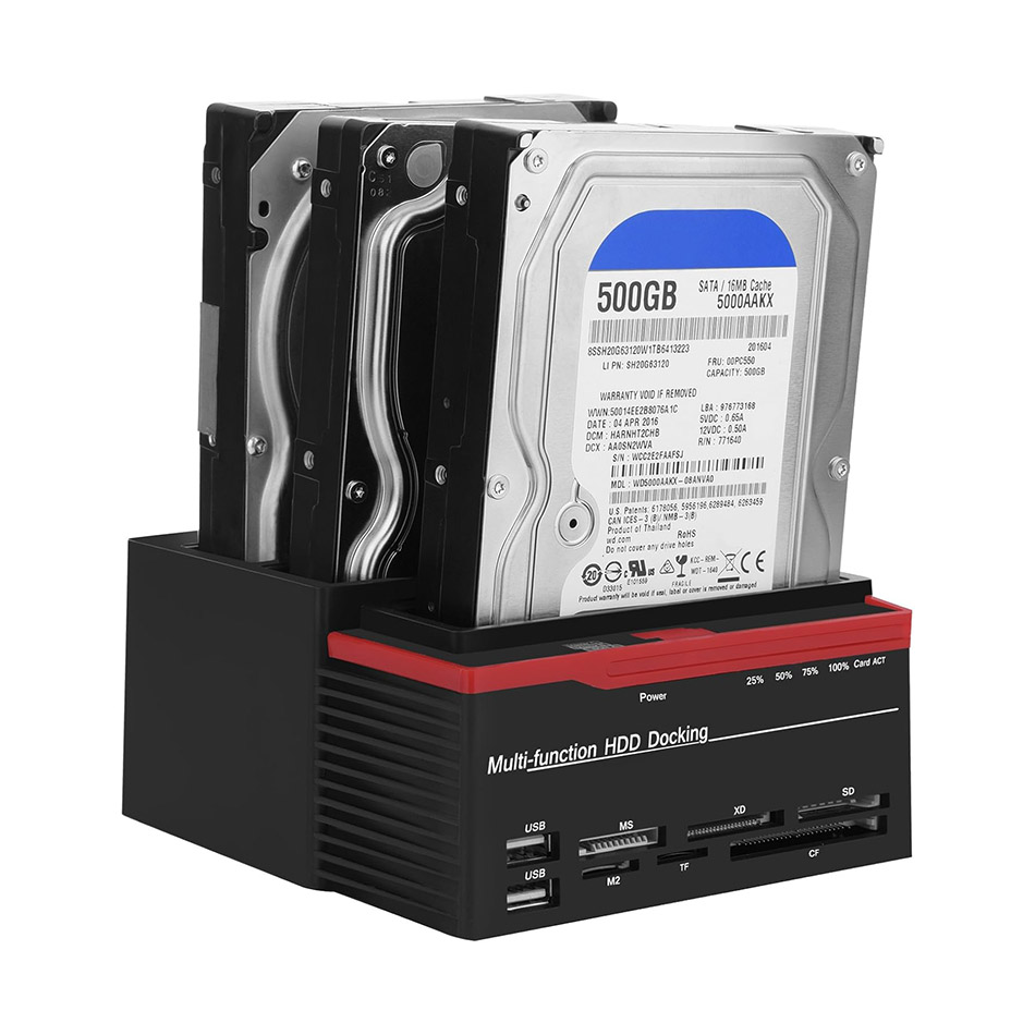 Multi function HDD Docking sao chép nhân bản offline hai ổ cứng HDD ATA IDE sang SATA, HDD SATA sang SATA