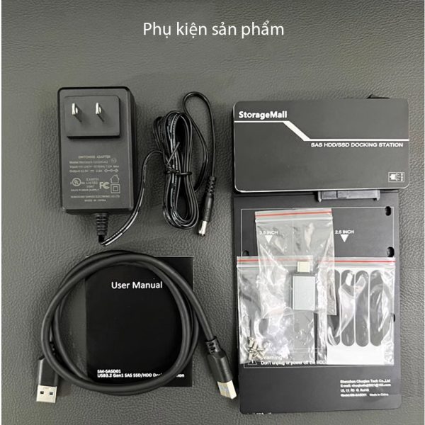 Thiết bị đọc dữ liệu ổ cứng SAS/SATA server sang USB 5 Gbps sử dụng sao ...
