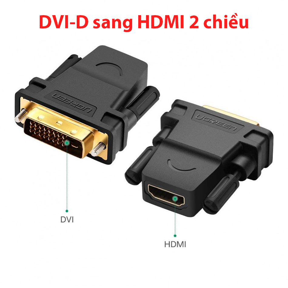 Đầu chuyển đổi DVI-D 24+1 sang HDMI 2 chiều Ugreen 20124