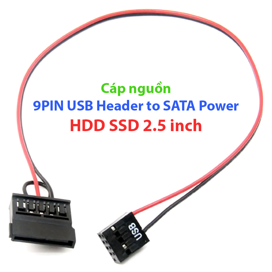 Cáp nguồn USB 9Pin sang SATA ổ cứng HDD SSD 2.5 inch