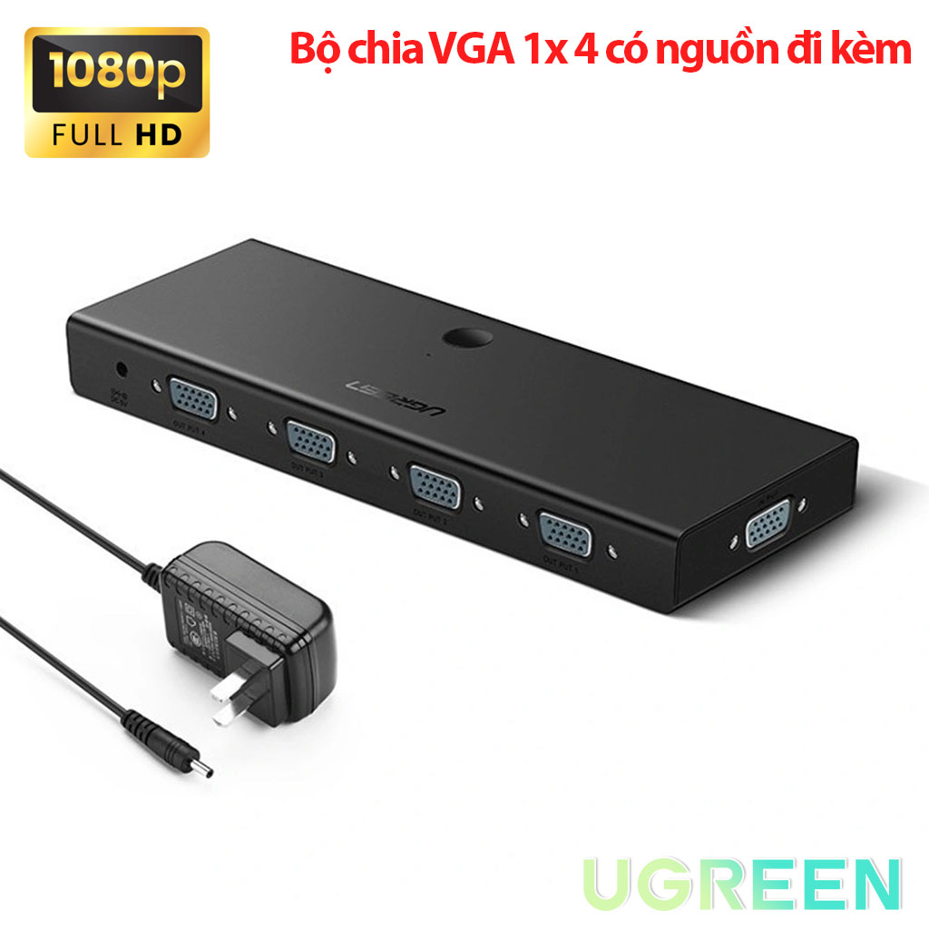 Bộ chia VGA 1 ra 4 full hd 1080P hình ảnh sắc nét Ugreen 50292