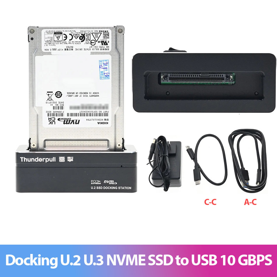 Thiết bị đọc ổ cứng U.2 U.3 NVMe SSD 2.5 sang USB 10 Gbps vào PC, laptop