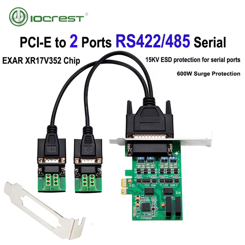 Card chuyển đổi PCIe x1 to 2 Port/ 4 Port RS422 RS485 IOCREST IO-PCE352-PR2S/ IO-PCE354-PR4S