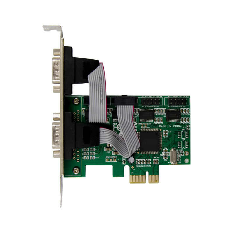 Card PCIe x1 to 4 RS232 DB9 Serial Chip WCH384L cho PC lắp ráp, đồng bộ