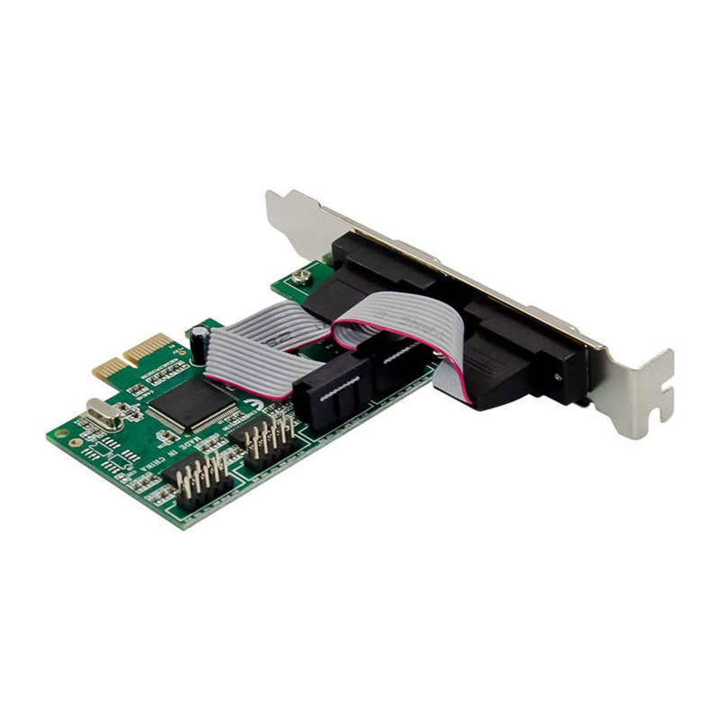 Card PCIe x1 to 4 RS232 DB9 Serial Chip WCH384L cho PC lắp ráp, đồng bộ