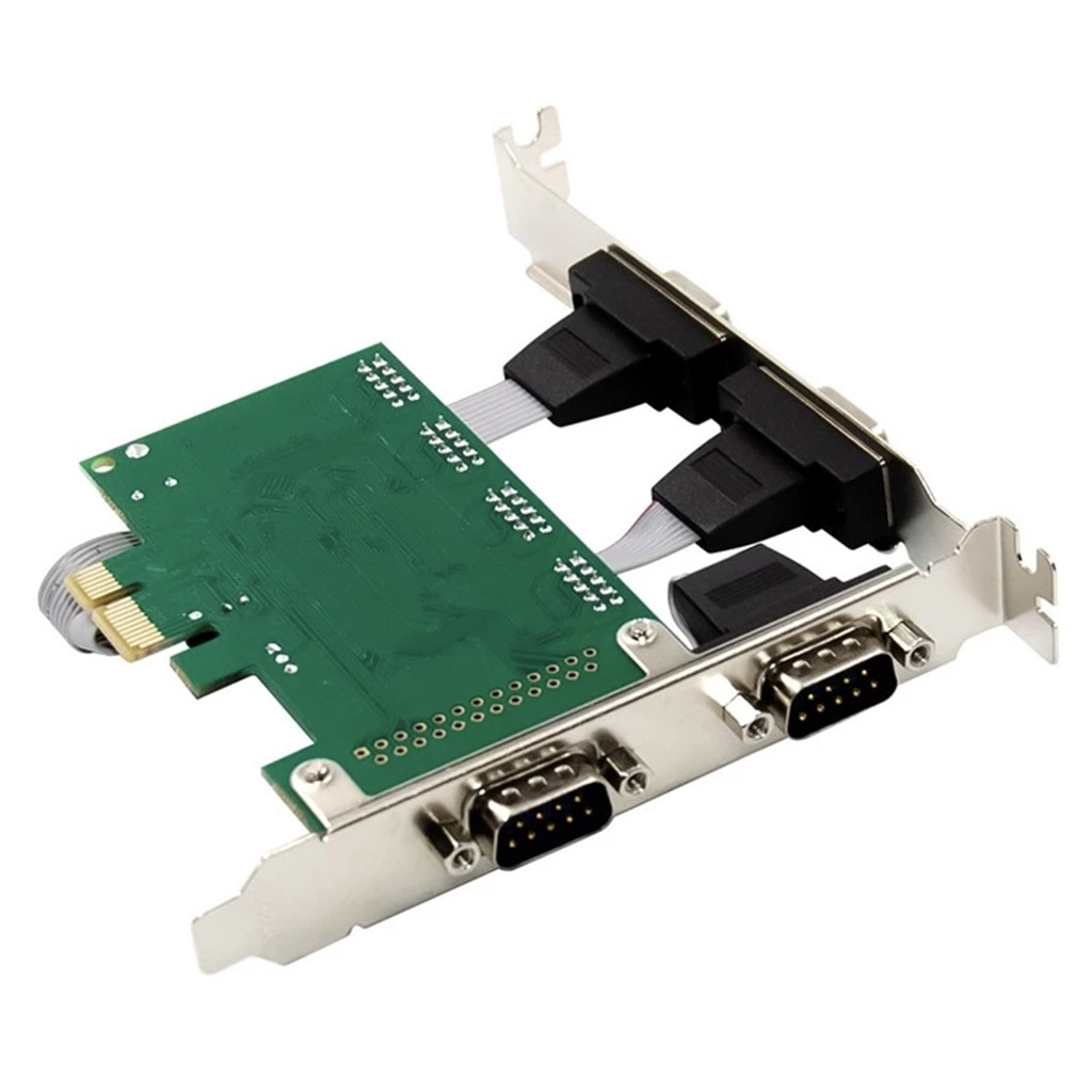 Card PCIe x1 to 4 RS232 DB9 Serial Chip WCH384L cho PC lắp ráp, đồng bộ