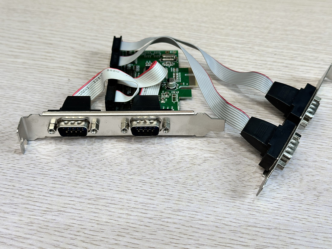 Card PCIe x1 to 4 RS232 DB9 Serial Chip WCH384L cho PC lắp ráp, đồng bộ