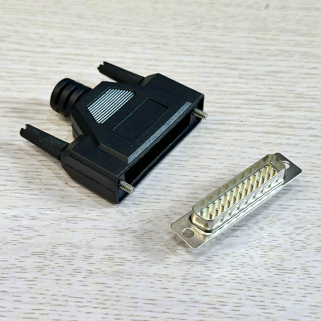 Đầu hàn COM LPT DB25 Male Female đực cái mạ vàng kèm ốp nhựa mềm
