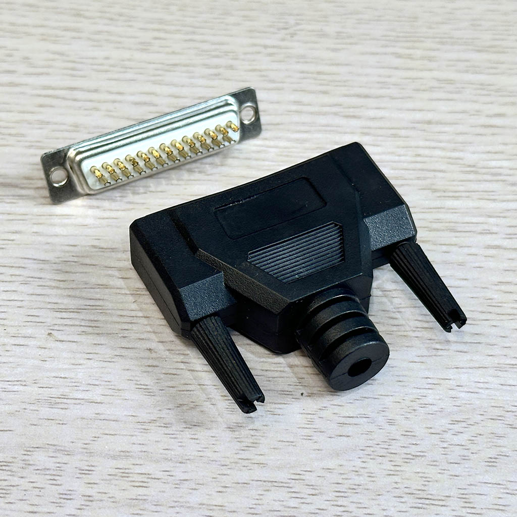Đầu hàn COM LPT DB25 Male Female đực cái mạ vàng kèm ốp nhựa mềm