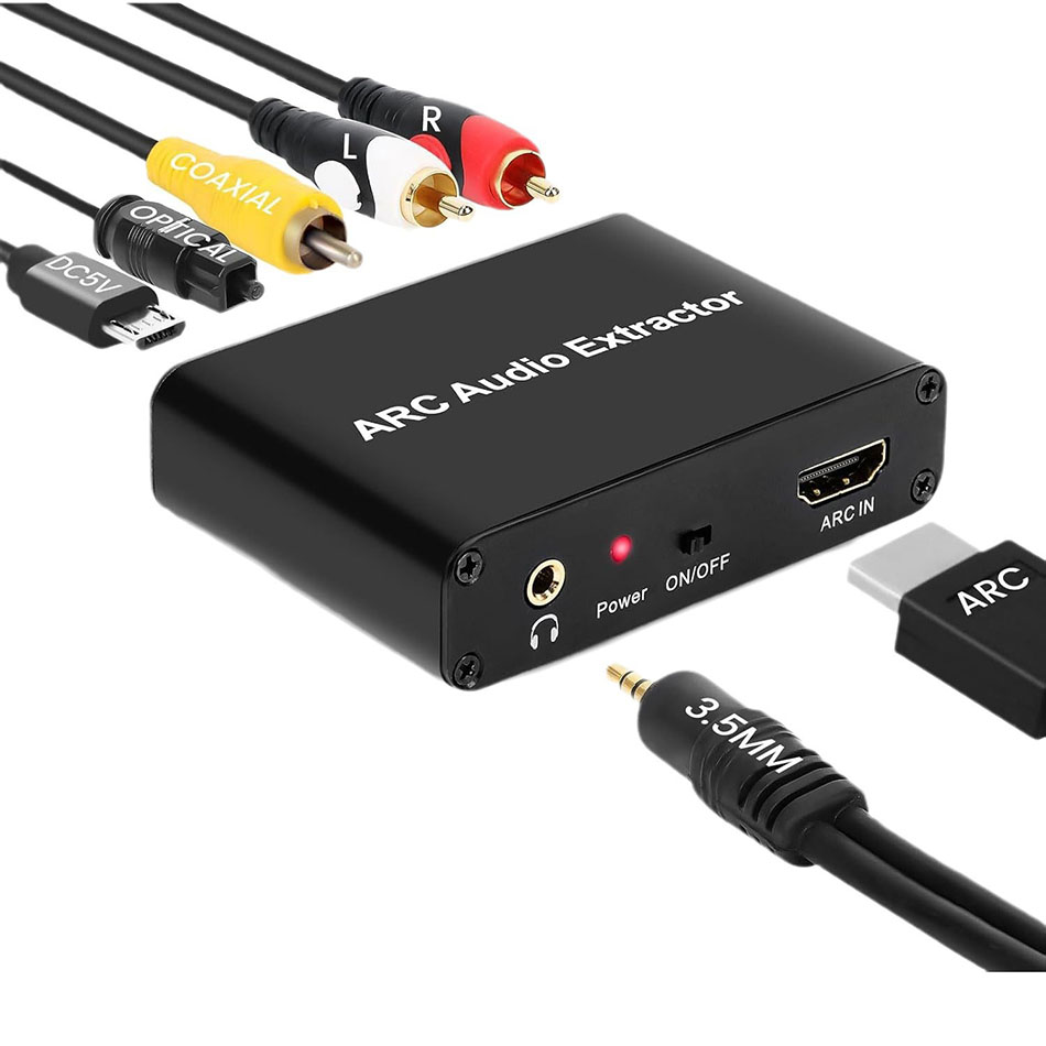 HDMI ARC eARC to RCA Optical Coxial 3.5mm kết nối Tivi ra âm ly, loa, soundbar dàn âm thanh