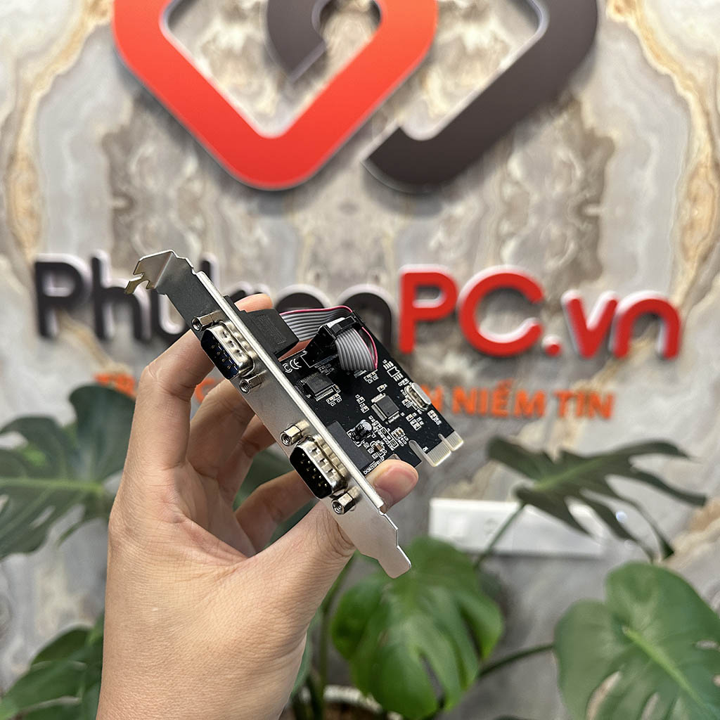 Card PCIe to 2 COM Rs232 thương hiệu M-PARD hỗ trợ WIN XP 7 10 11