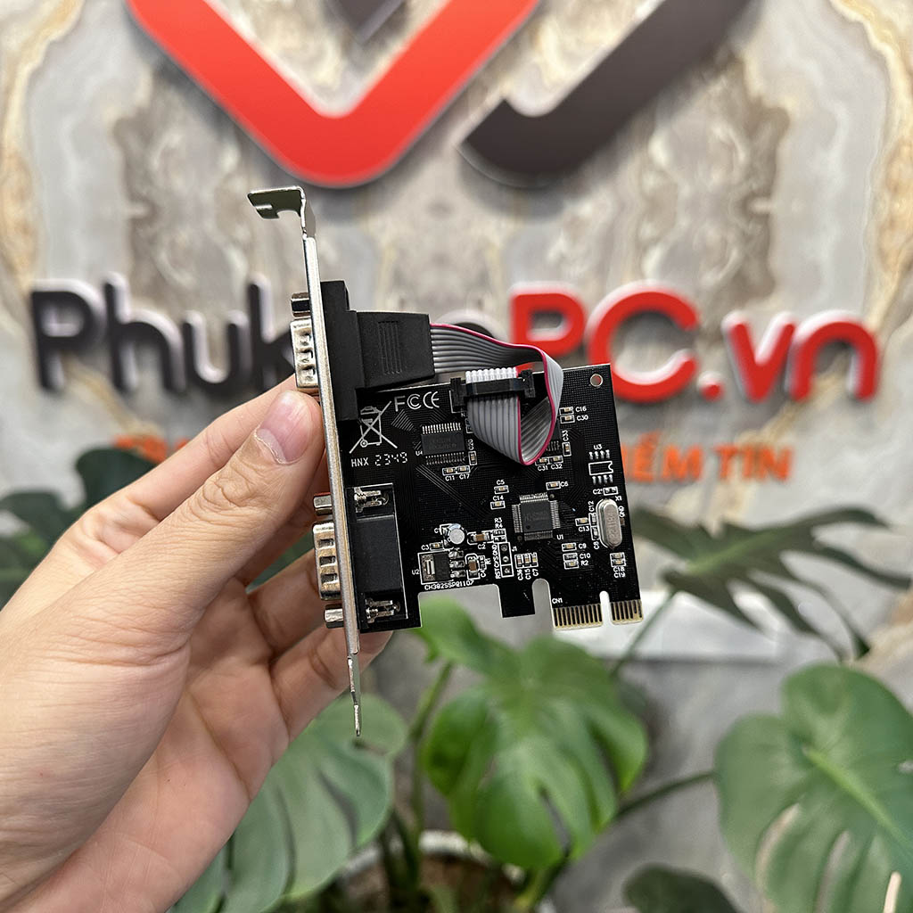 Card PCIe to 2 COM Rs232 thương hiệu M-PARD hỗ trợ WIN XP 7 10 11